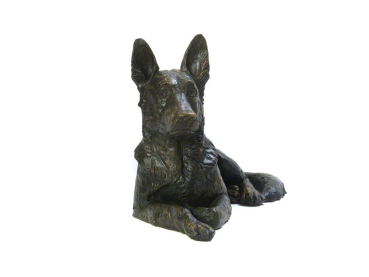 Preview: Kunstharzurne Schäferhund-Skulptur, 2,5 Liter Preview: Tierurne Schäferhund Frontansicht