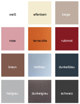 Preview: Tierurne Stern aus Keramik, versch. Ausführungen Preview: Farbübersicht unifarben bemalt