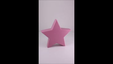 Preview: Tierurne Stern aus Keramik, versch. Ausführungen Preview: Produktvideo Tierurne Stern 0,45 Liter rosa