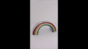 Preview: Tierurne Regenbogenbrücke, Handarbeit, versch. Größen Preview: Produktvideo Tierurne Regenbogenbrücke 0,7 Liter